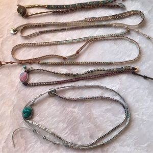 Amazing Stone/Beads/Crystal Mix Leather Wrap Bracelets, $45 each
